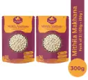 TheKoshi Mithila Makhana – 150g + 150g (Pack of 2 | Total 300g) | Roasted Crunchy Foxnuts | High Protein Snack | Gluten-Free & Natural